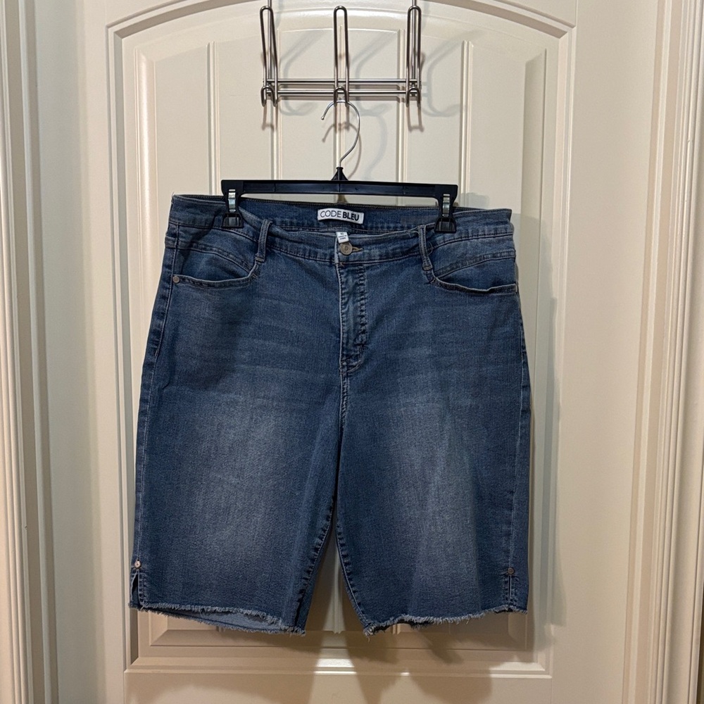 Code Bleu Indigo Wash Denim Bermuda Shorts